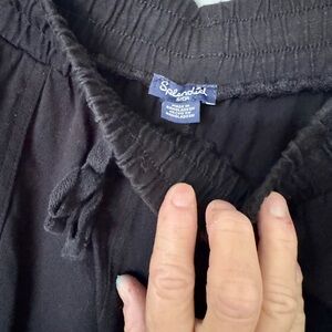 Splendid Black Viscose Drawstring Lounge Pants